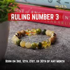 7 CHAKRASS RULING NUMBER 3 BRACELET(Suitable for: Born on the 3rd, 12th, 21st and 30th of any month)