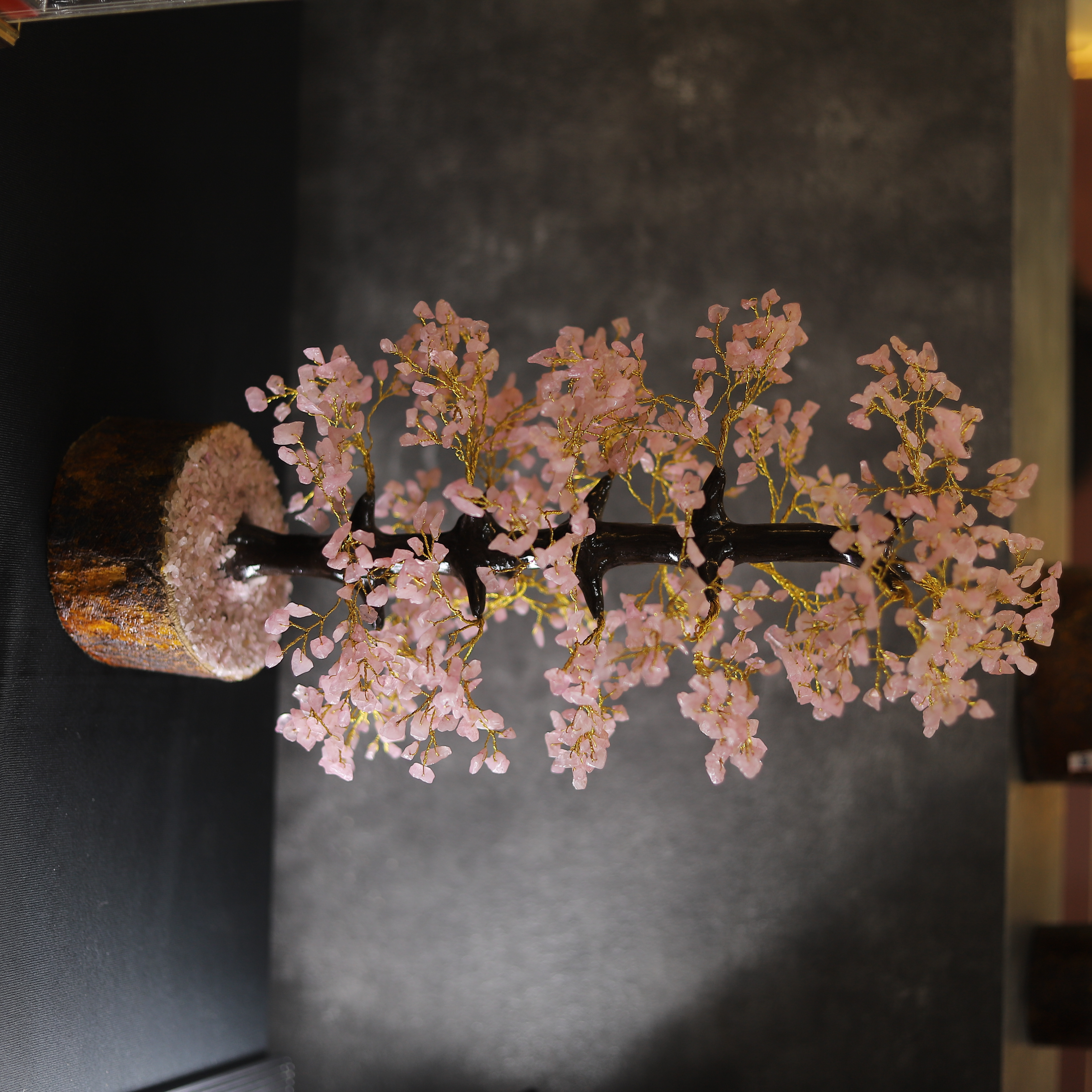 Large Handcrafted Rose Quartz Gemstone Tree