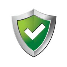green shield with white check mark, symbolizing security and protection
