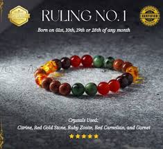 7 CHAKRASS RULING NUMBER 1 BRACELET(Born on the 1st, 10th, 19th and 28th of any month)